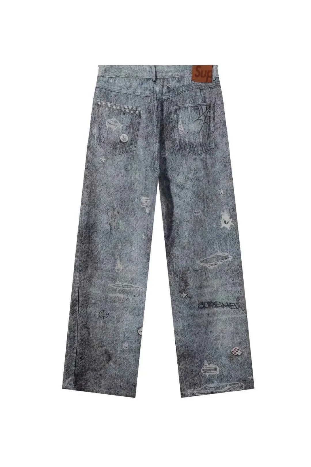 S*P Printed loose jeans