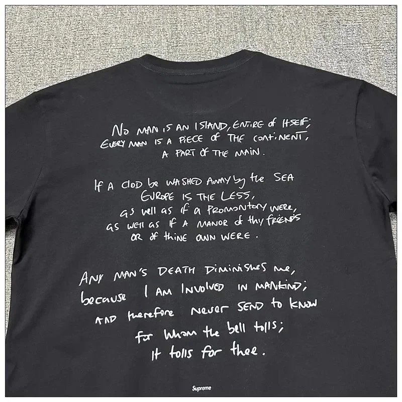 🔥欧美潮牌恶魔岛C*iz系列后背字母印花男女同款休闲宽松短袖T恤