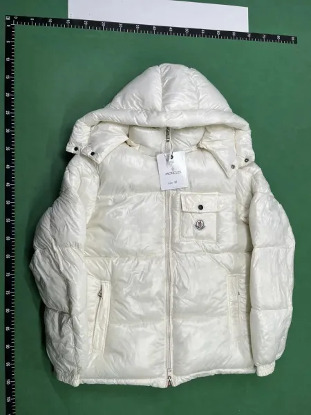 Moncler Maya Down Jacket White Outerwear - 1