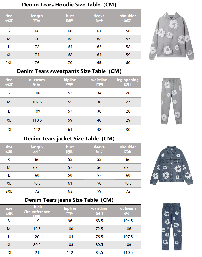 Denim Tears Hoodie/Sweatpants/