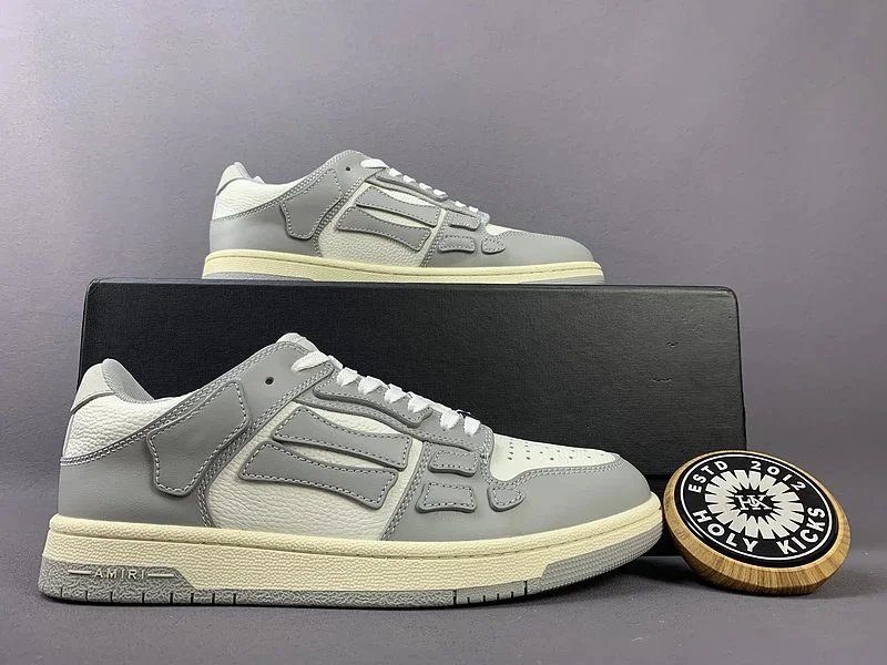 Amiri Skeleton Black White Leather Sneakers