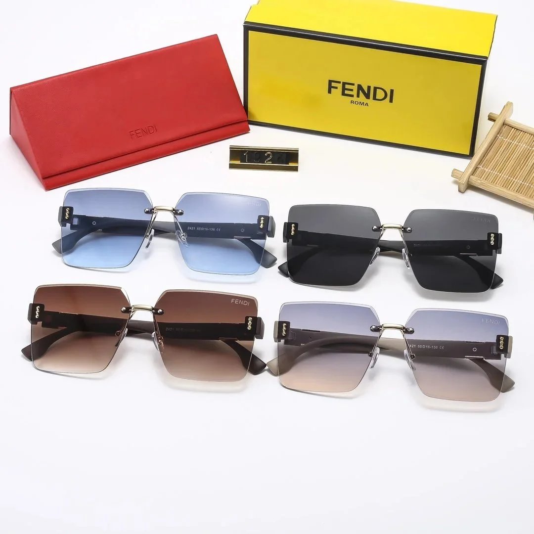 Fendi Eyewear 1924 square rimless sunglasses image 2