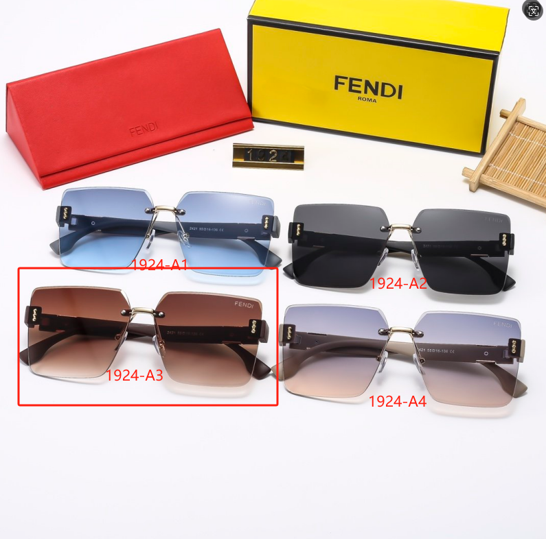 Fendi Eyewear 1924 square rimless sunglasses — 1924-A3