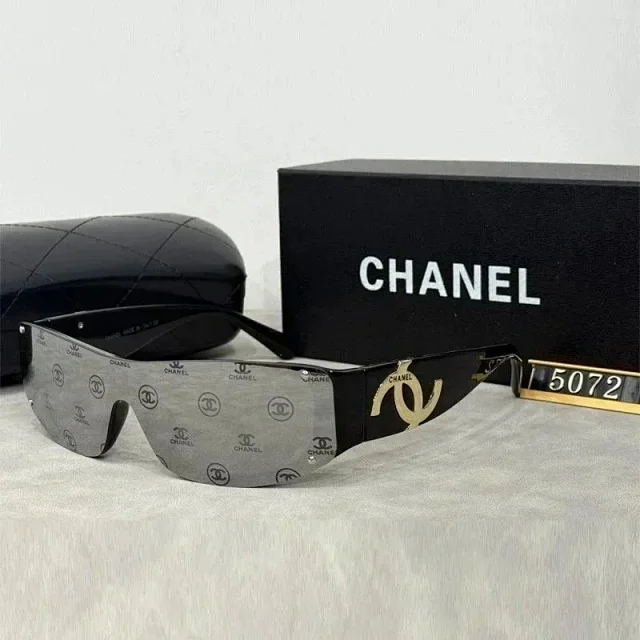 Chanel Eyewear 5072 shield sunglasses with logo temples product detail image 3