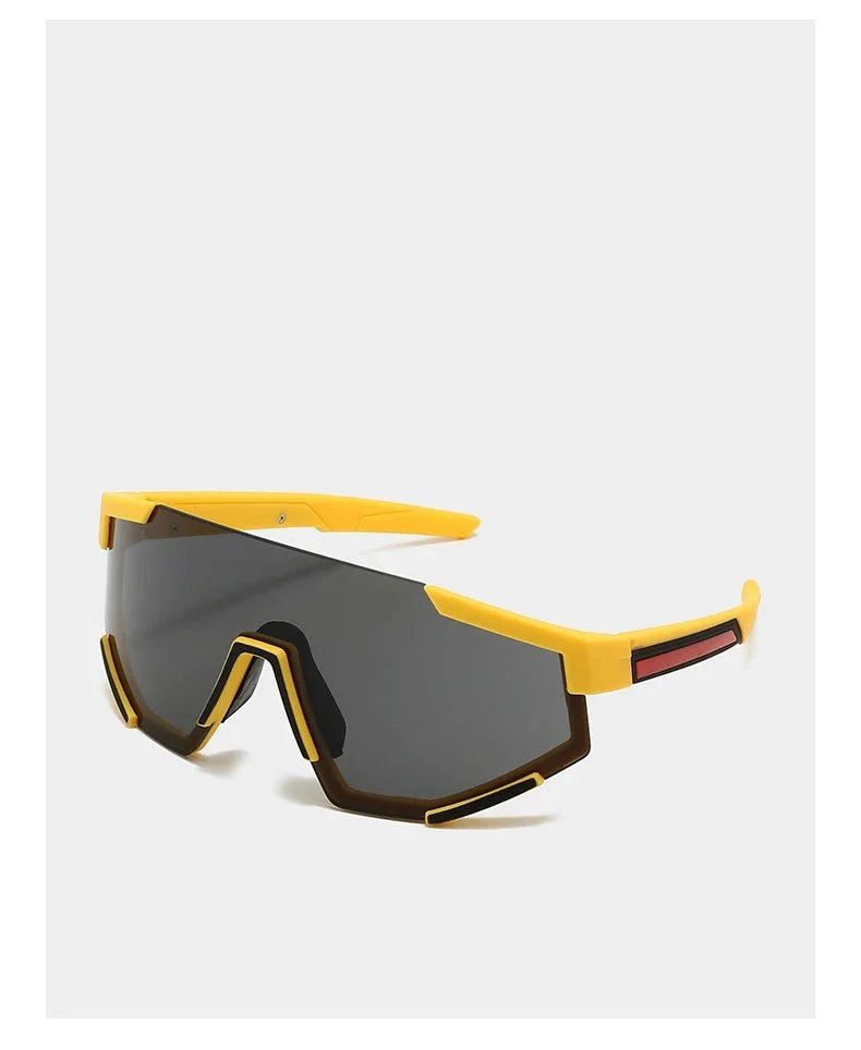 Design Geometric Frame White Sunglasses Eyewear - 3