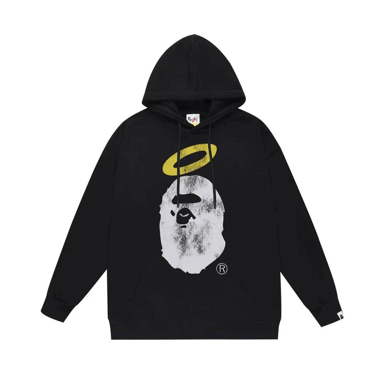 A Bathing Ape x Bapesta Flame Ape Head Hoodie Gray - 6