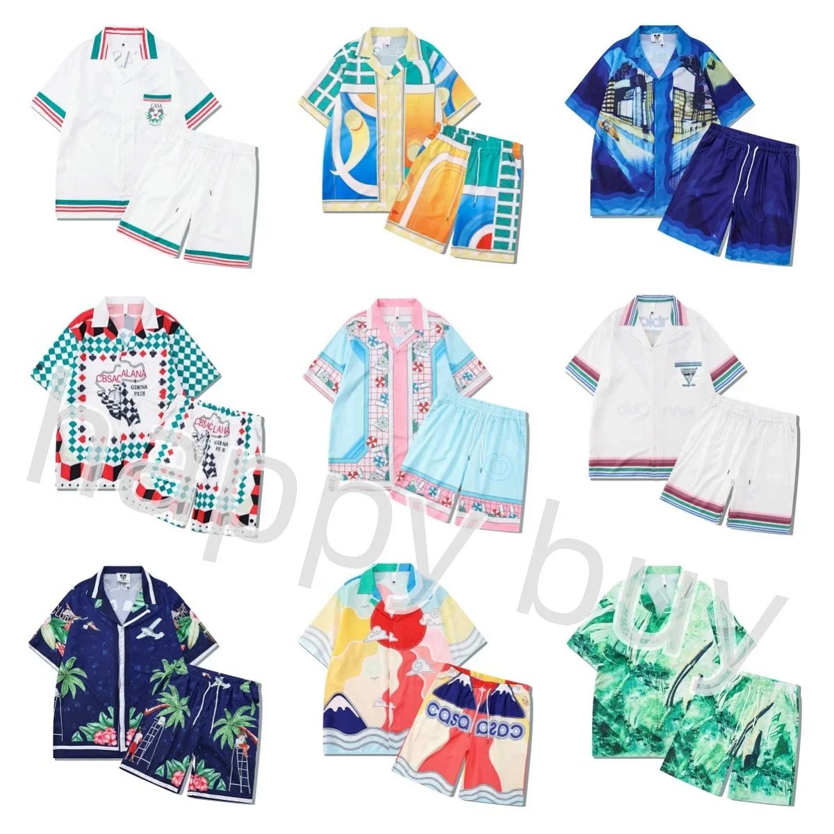 Gucci GG Monogram Beige Short-Sleeve Shirt and Shorts Set Casual Set product detail 2 in Litbuy spreadsheet finds
