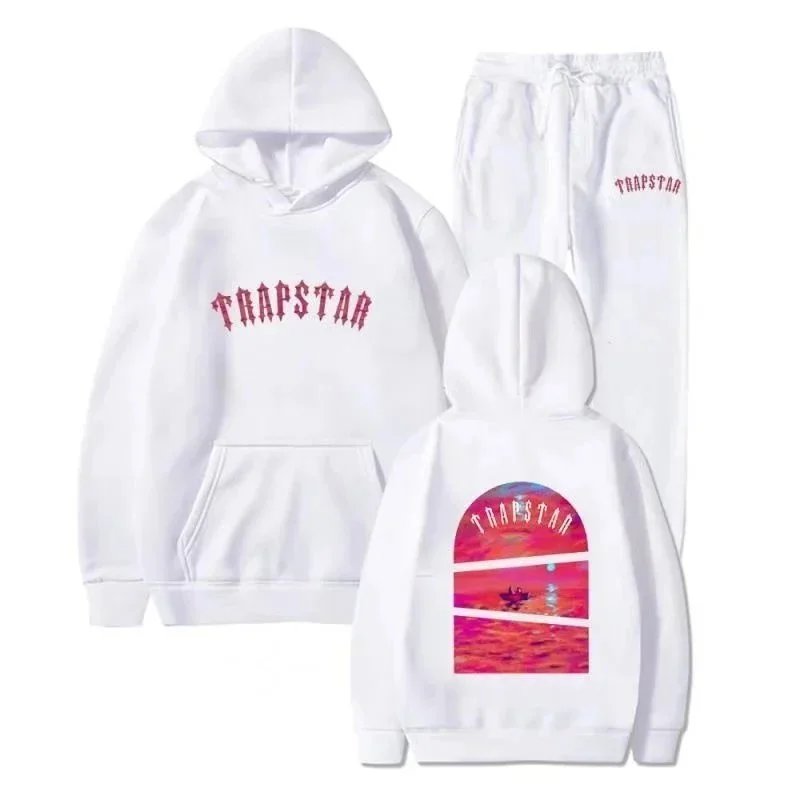 Trapstar Jackets Zip-Up Windbreaker with Red Appliqué Details — 32