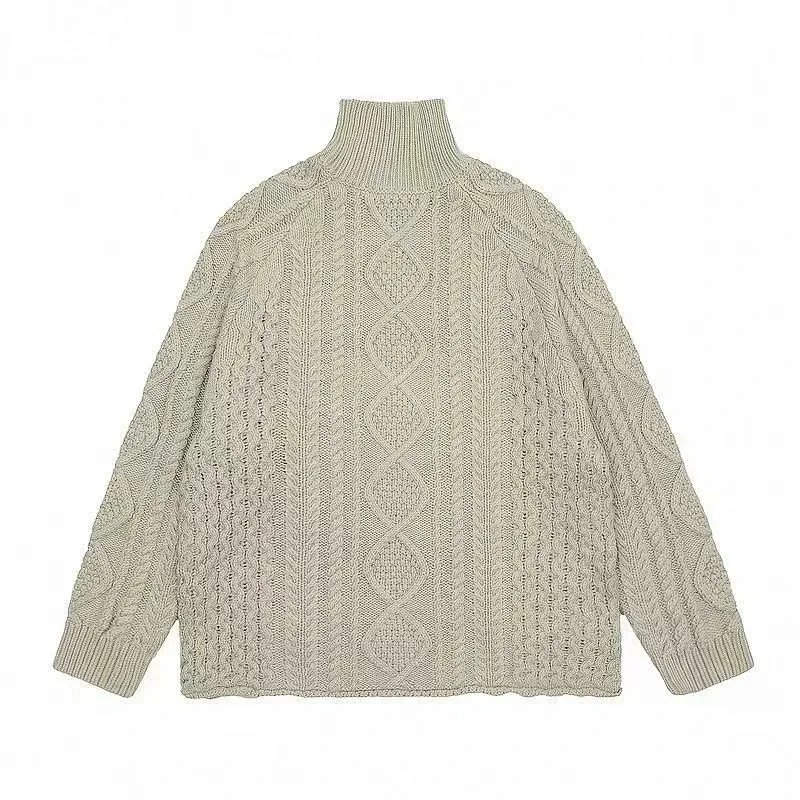 Design Cable Knit Turtleneck Sweater Black product detail 10 in Litbuy spreadsheet finds