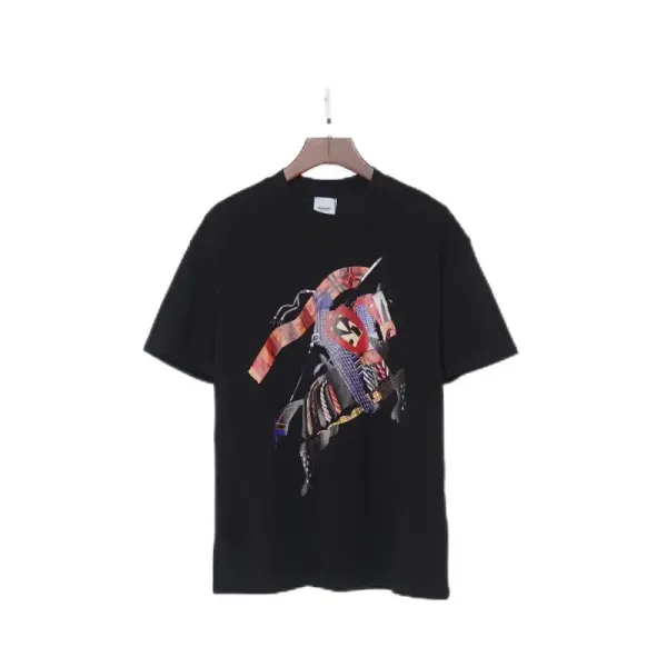 Burberry Horse Print Graphic T-Shirt Black - 1