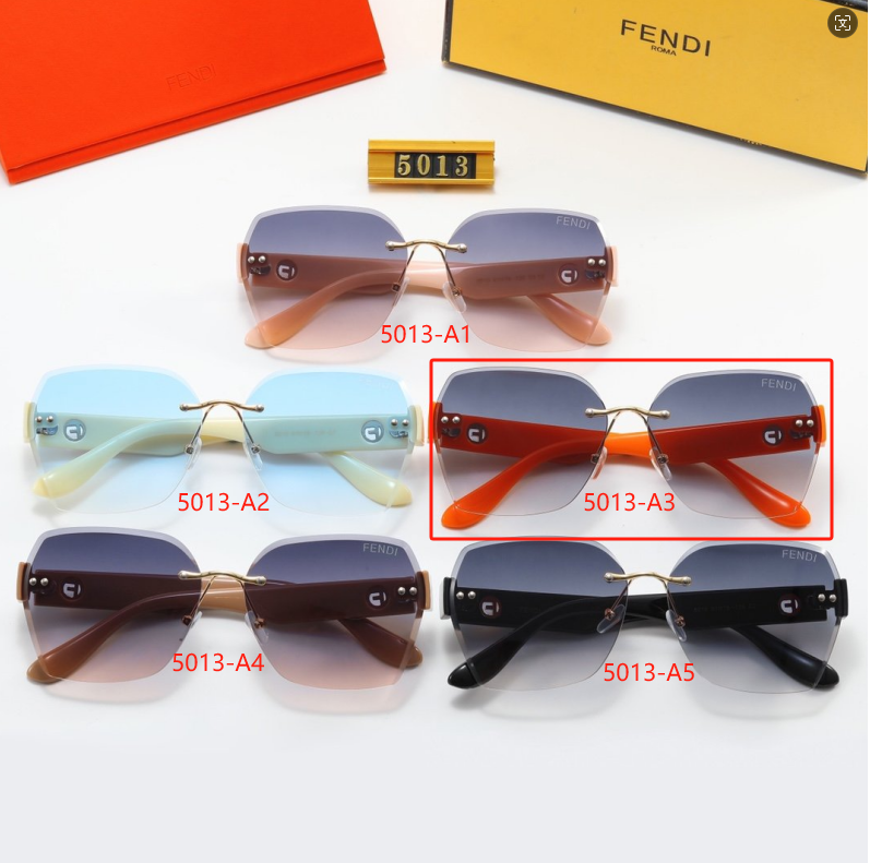 Fendi Eyewear 1924 square rimless sunglasses — 5013-A3