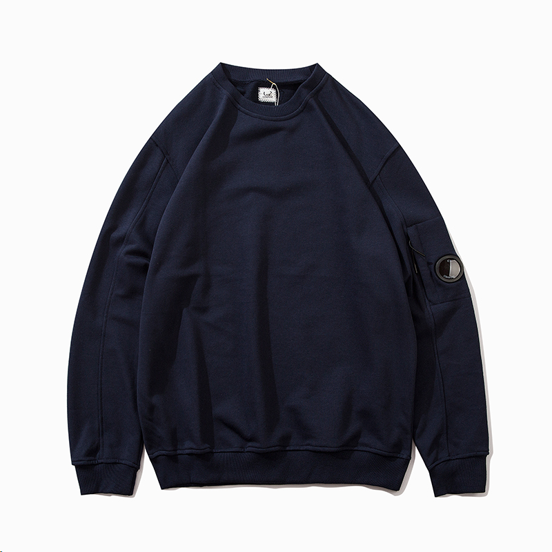 C.P. Company Navy Hoodie with Lens Patch - 7
