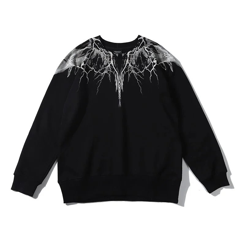Marcelo Burlon Marcelo Burlon Black Lightning Print Sweatshirt Black