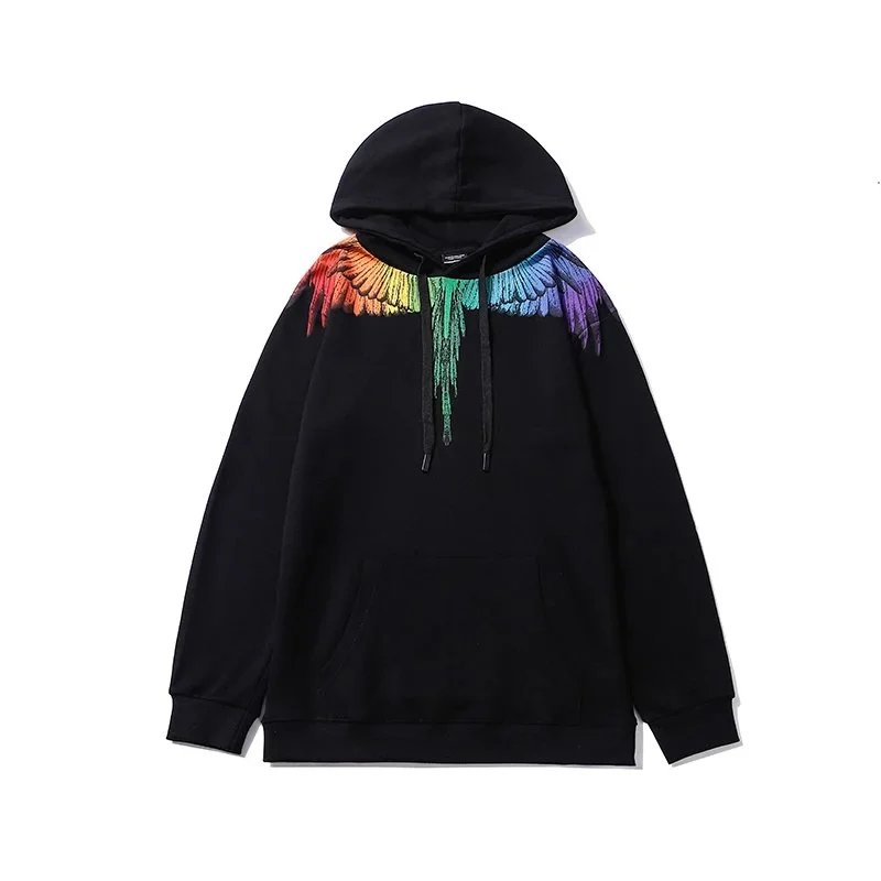 Marcelo Burlon Marcelo Burlon Black Rainbow Wings Hoodie Black