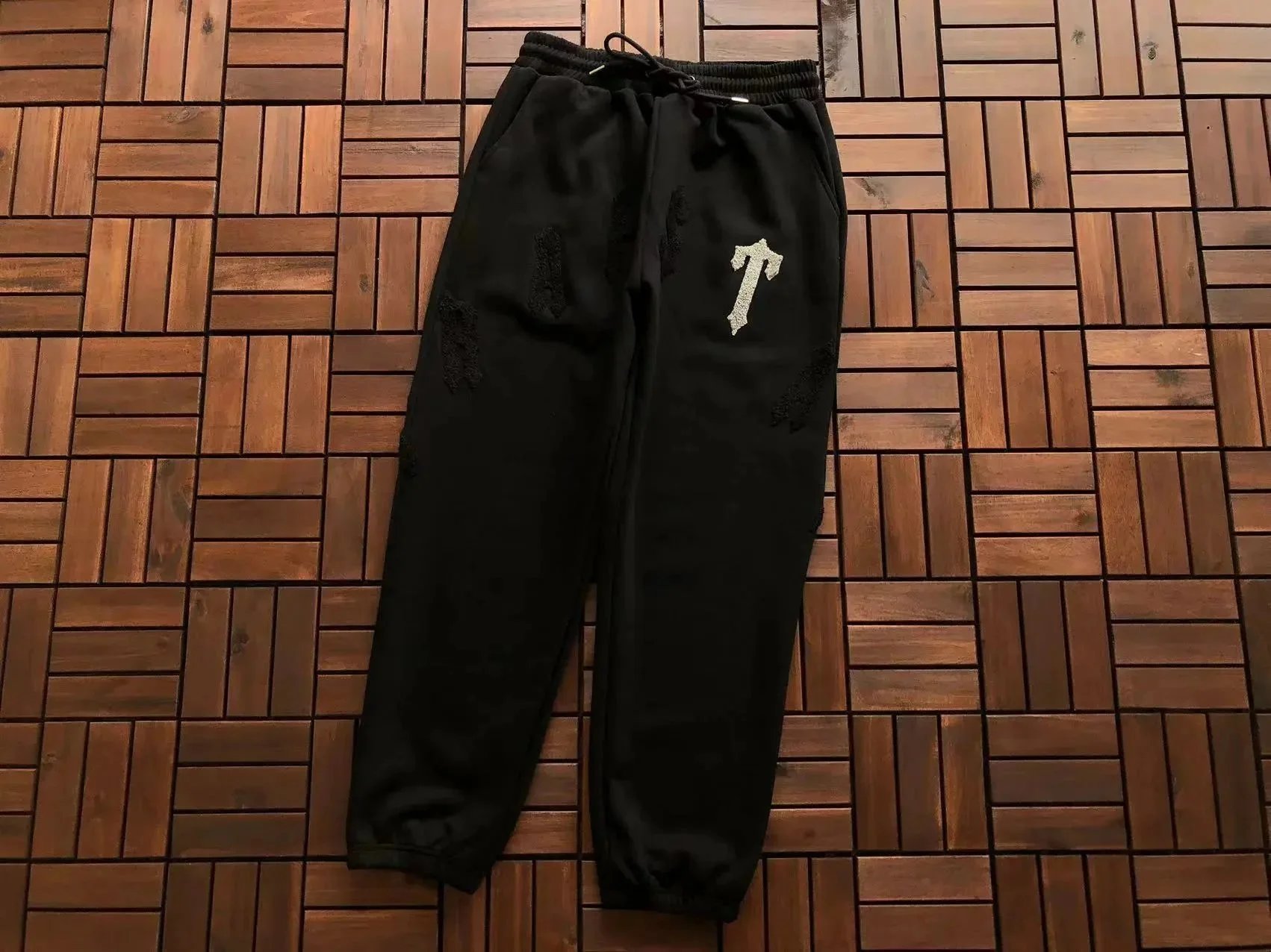 Trapstar Jackets Zip-Up Windbreaker with Red Appliqué Details — 13