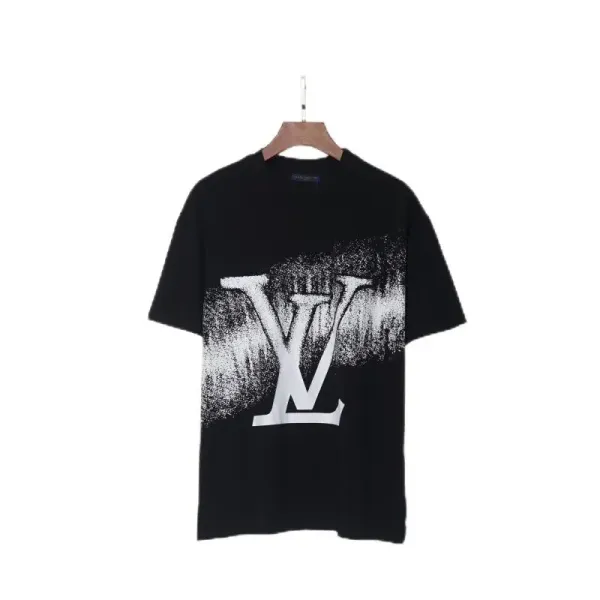 Louis Vuitton LV Pixelated Logo Black T-Shirt - 1
