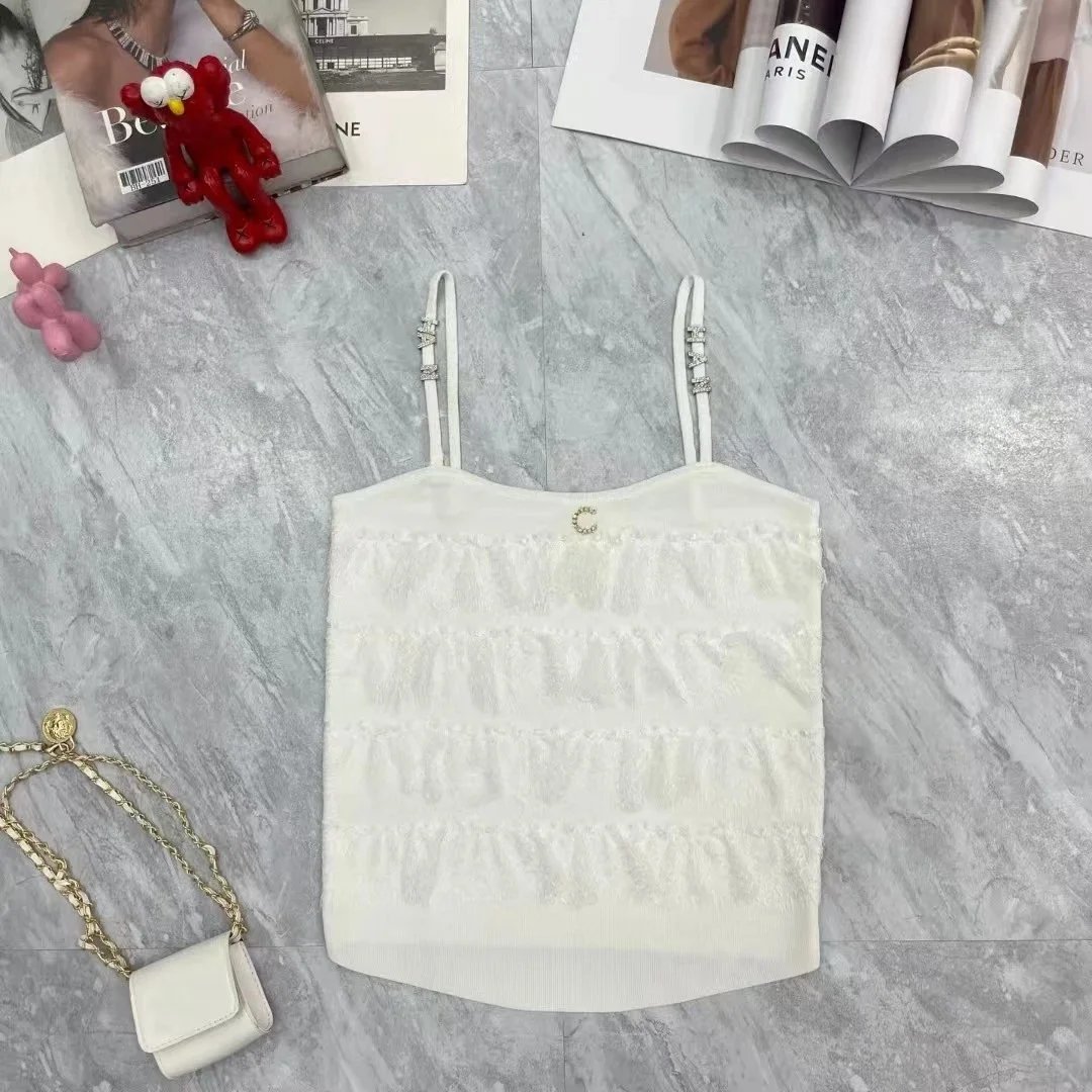 Unbranded Vests Spaghetti-Strap Fringe Camisole Top image 4