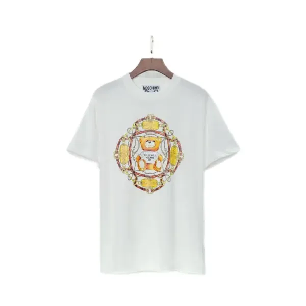 Moschino Teddy Bear Chain Motif Black T-Shirt - 10