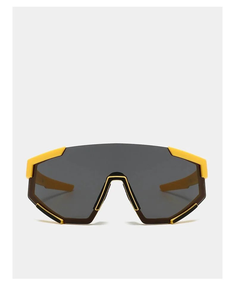 Design Geometric Frame White Sunglasses Eyewear - 2