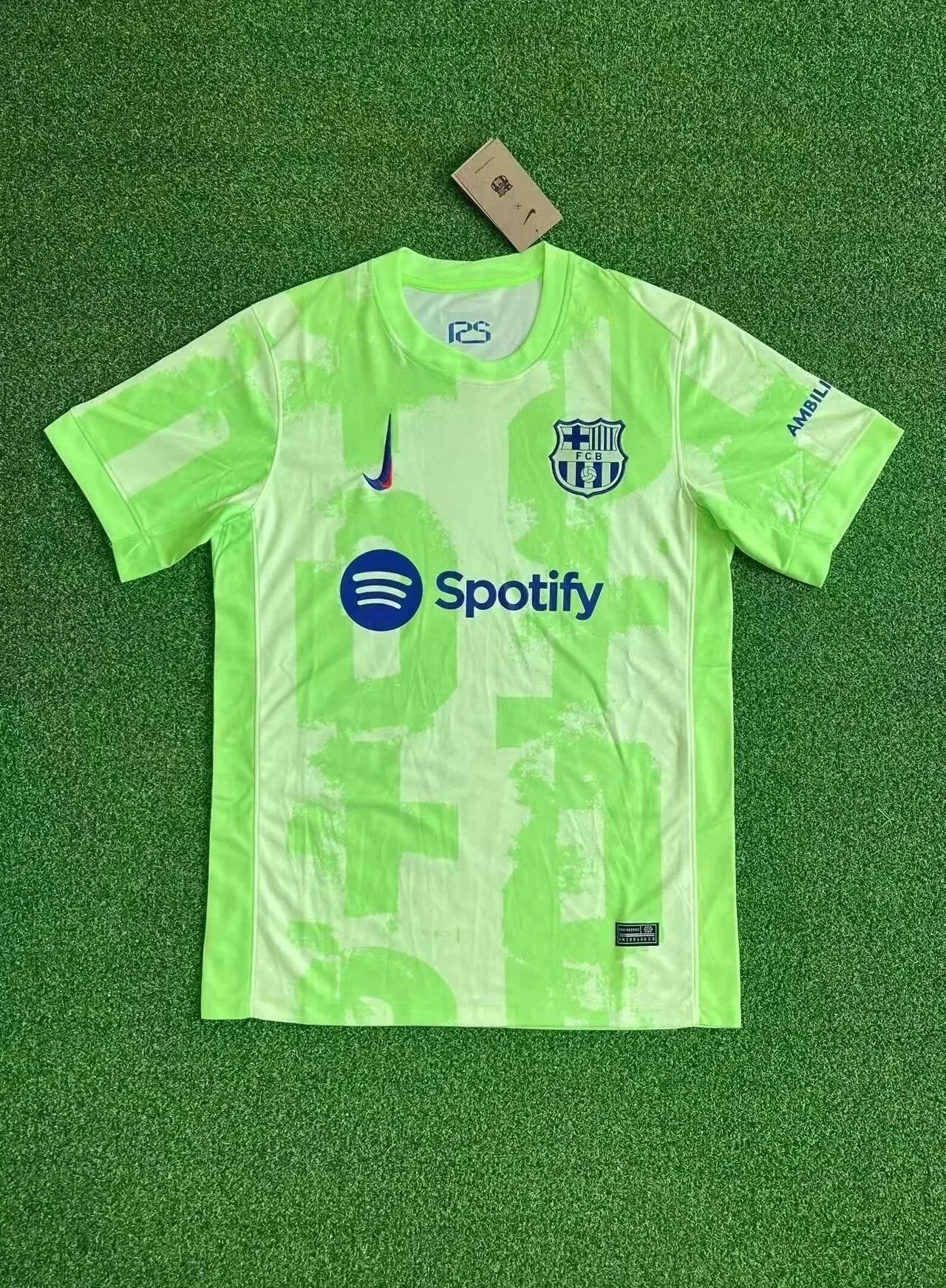Nike FC Barcelona 24-25 Away Jersey - Lime Green/White Green
