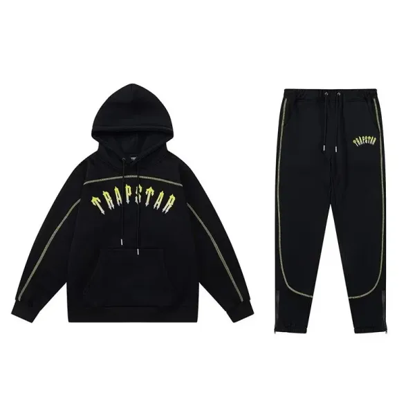 Traphouse x It's A Secret Hoodie and Sweatpants Set Black Multicolor - 6
