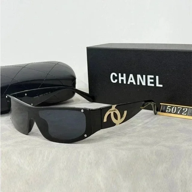 Chanel Eyewear 5072 shield sunglasses with logo temples product detail image 2