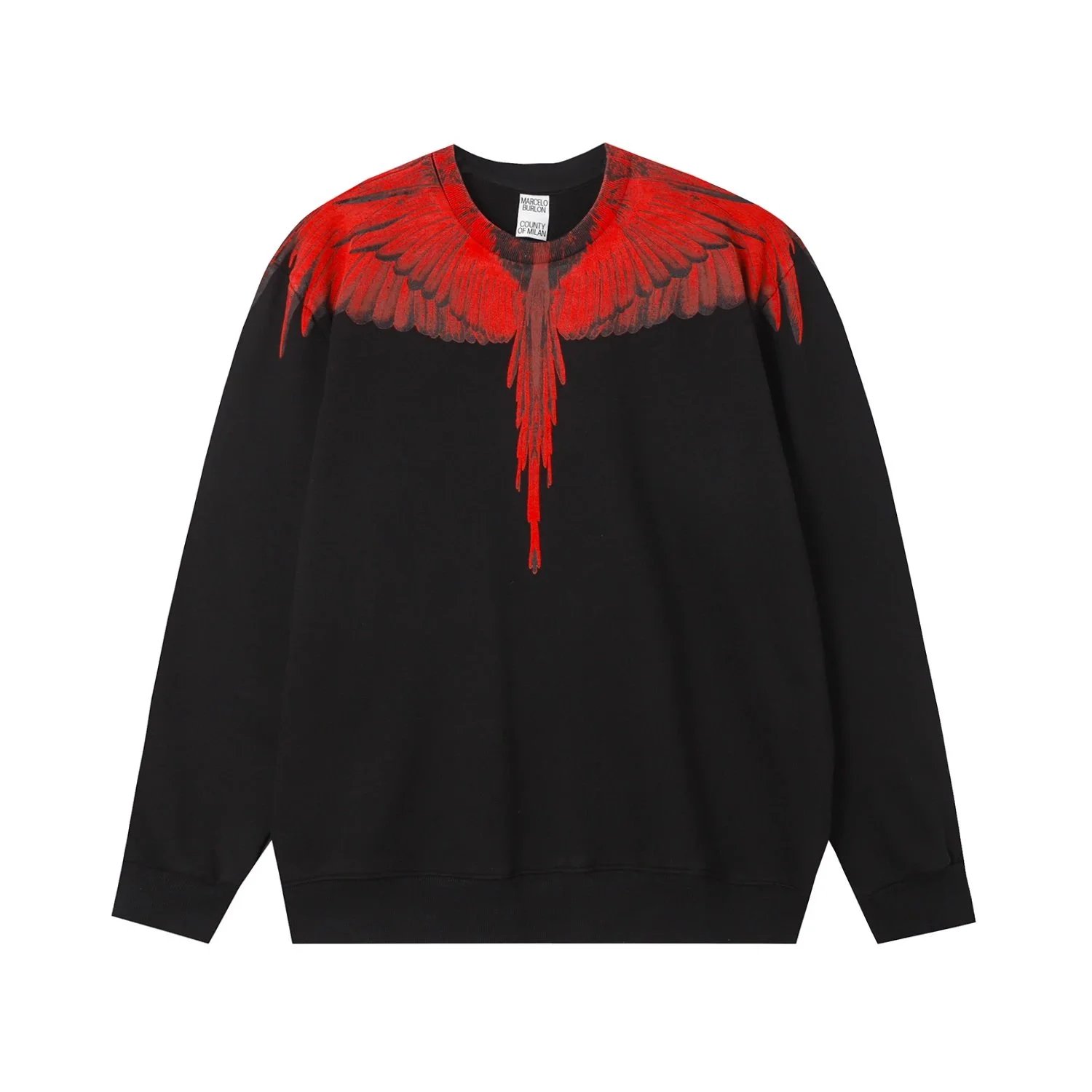 Marcelo Burlon Marcelo Burlon County of Milan Wings Sweatshirt - Black/Red Black