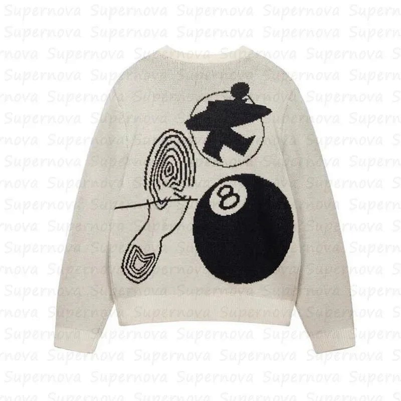 Design Supernova x Unknown Artist Graphic Knit Sweater Beige Sweater product detail 5 in Litbuy spreadsheet finds