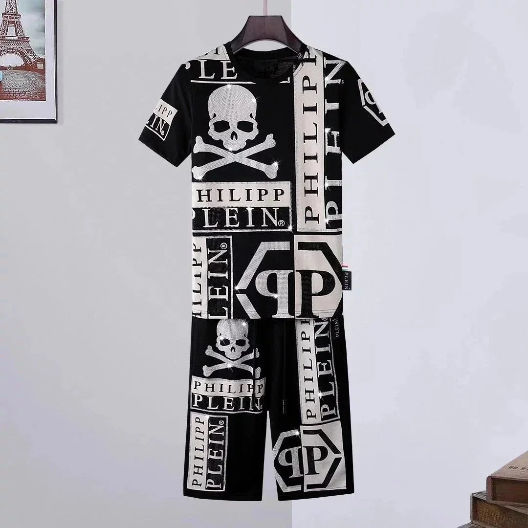 Philipp Plein Philipp Plein Skull Print Tracksuit Set Black