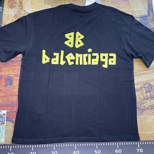 Balenciaga Logo Embroidered Black T-Shirt product detail 2 in Litbuy spreadsheet finds