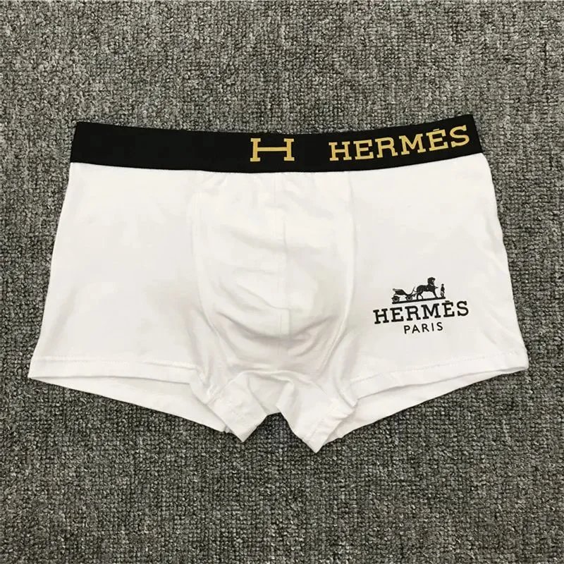 Hermes Boxer Briefs Black White Yellow Classic Underwear