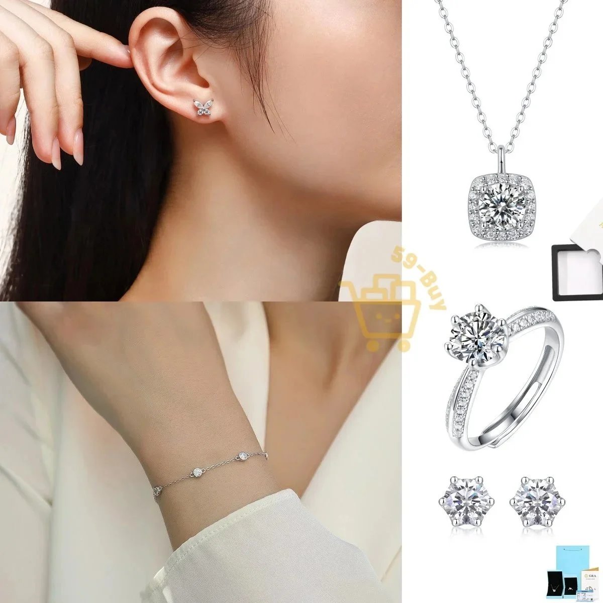 Elegant Diamond-Style Jewelry Set [29 styles]