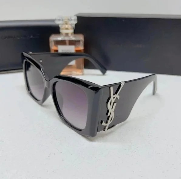 Saint Laurent Black Cat-Eye Sunglasses Black