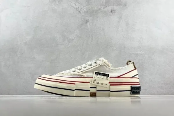 Maison Margiela Tabi Sneaker Pink Shearling-Trimmed Canvas Sneakers - 9
