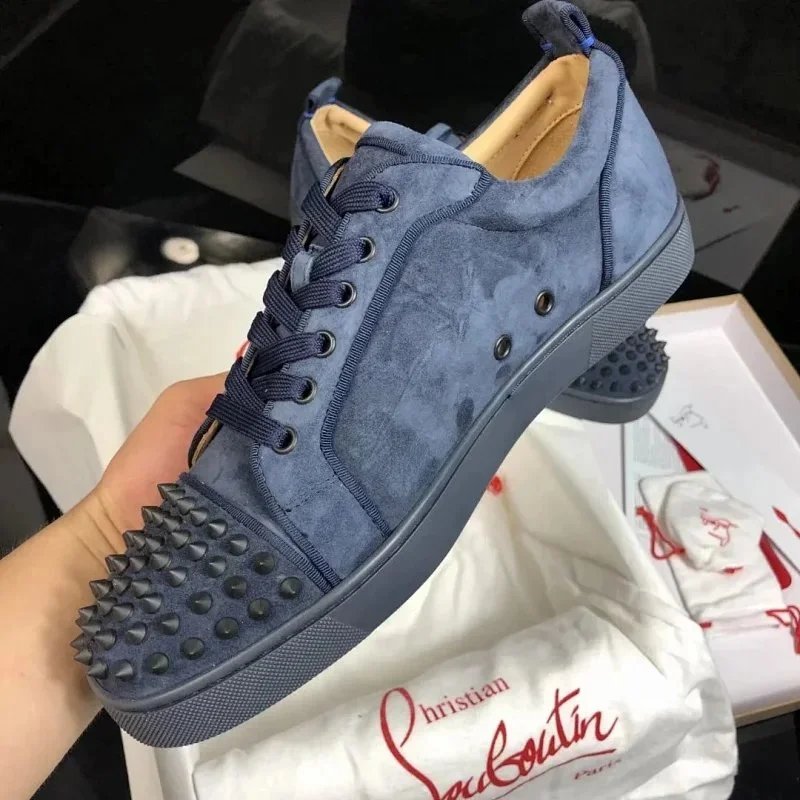 Christian Louboutin Christian Louboutin Low Spike Sneakers in Blue Blue