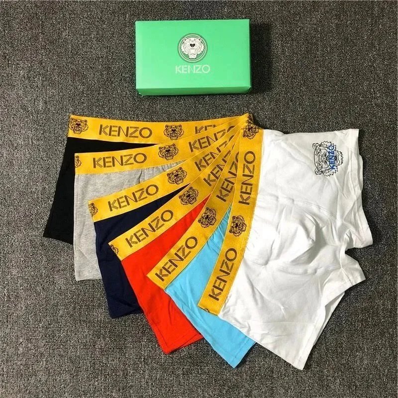 Kenzo Kenzo Men's Boxer Shorts - White with Tiger Logo White