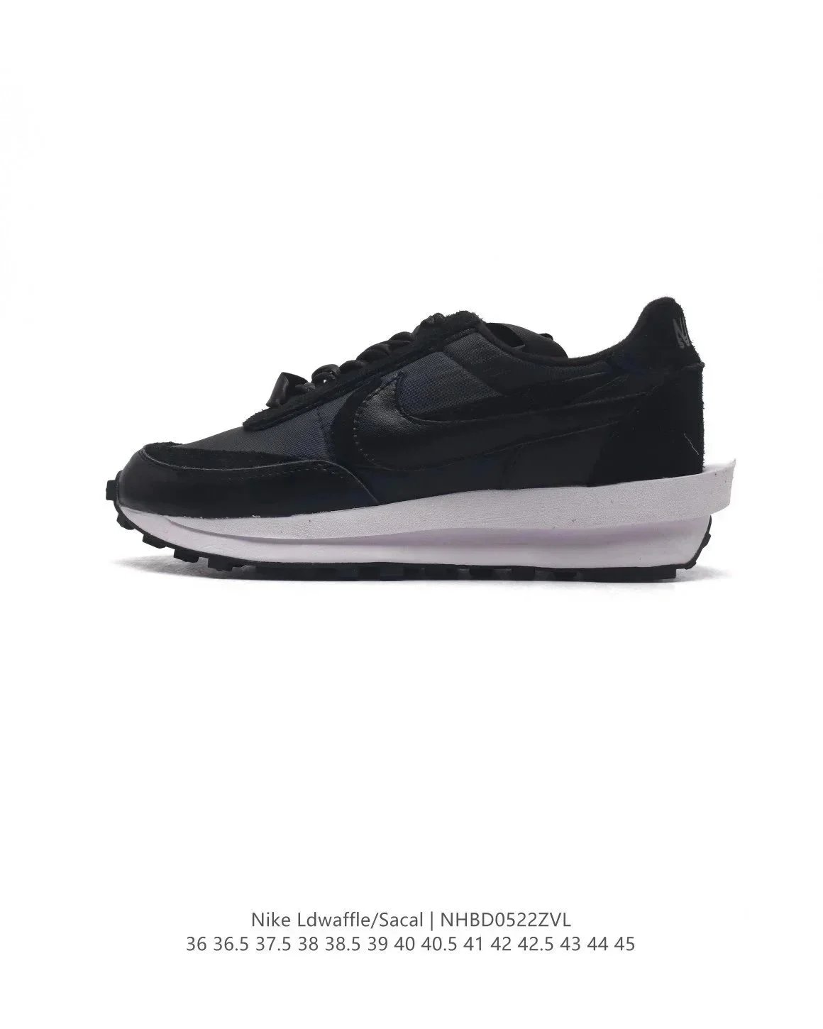 Nike x Fragment Design x Sacai LDWaffle Navy Sneakers - 9