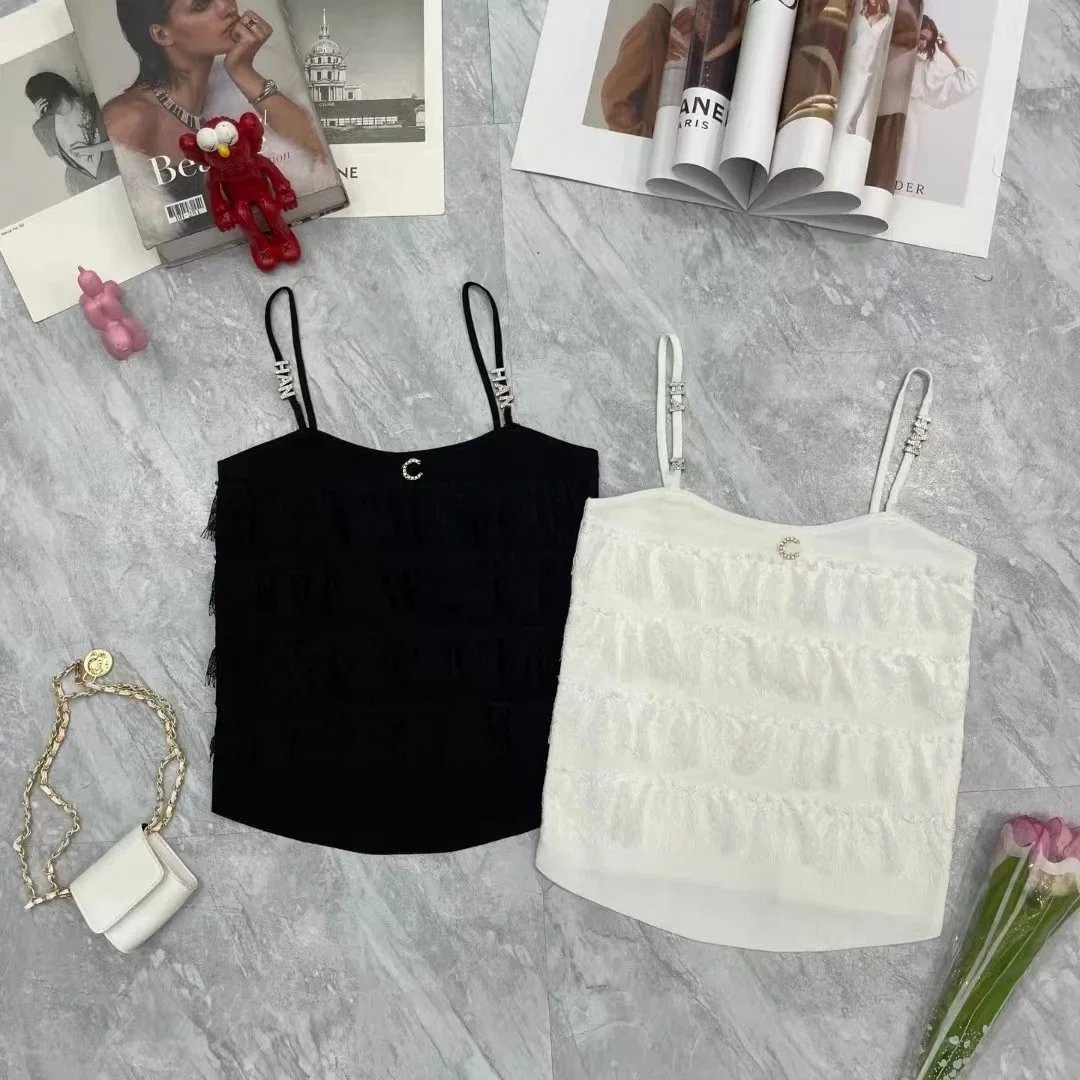 Unbranded Vests Spaghetti-Strap Fringe Camisole Top image 1