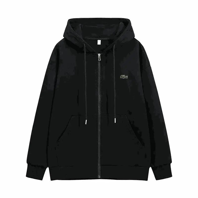 Lacoste Black Zip-Up Hoodie