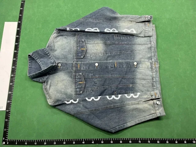 Balenciaga Jackets Logo denim trucker jacket product detail image 3