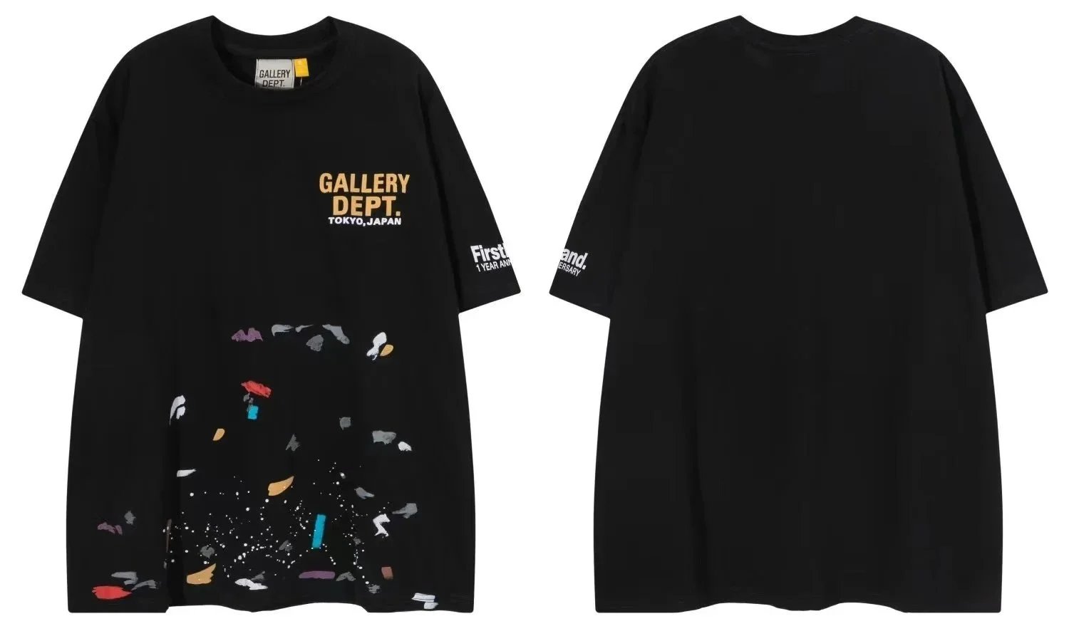 Gallery Dept. Graphic Print Black Off White Olive Green Oversized T-Shirt