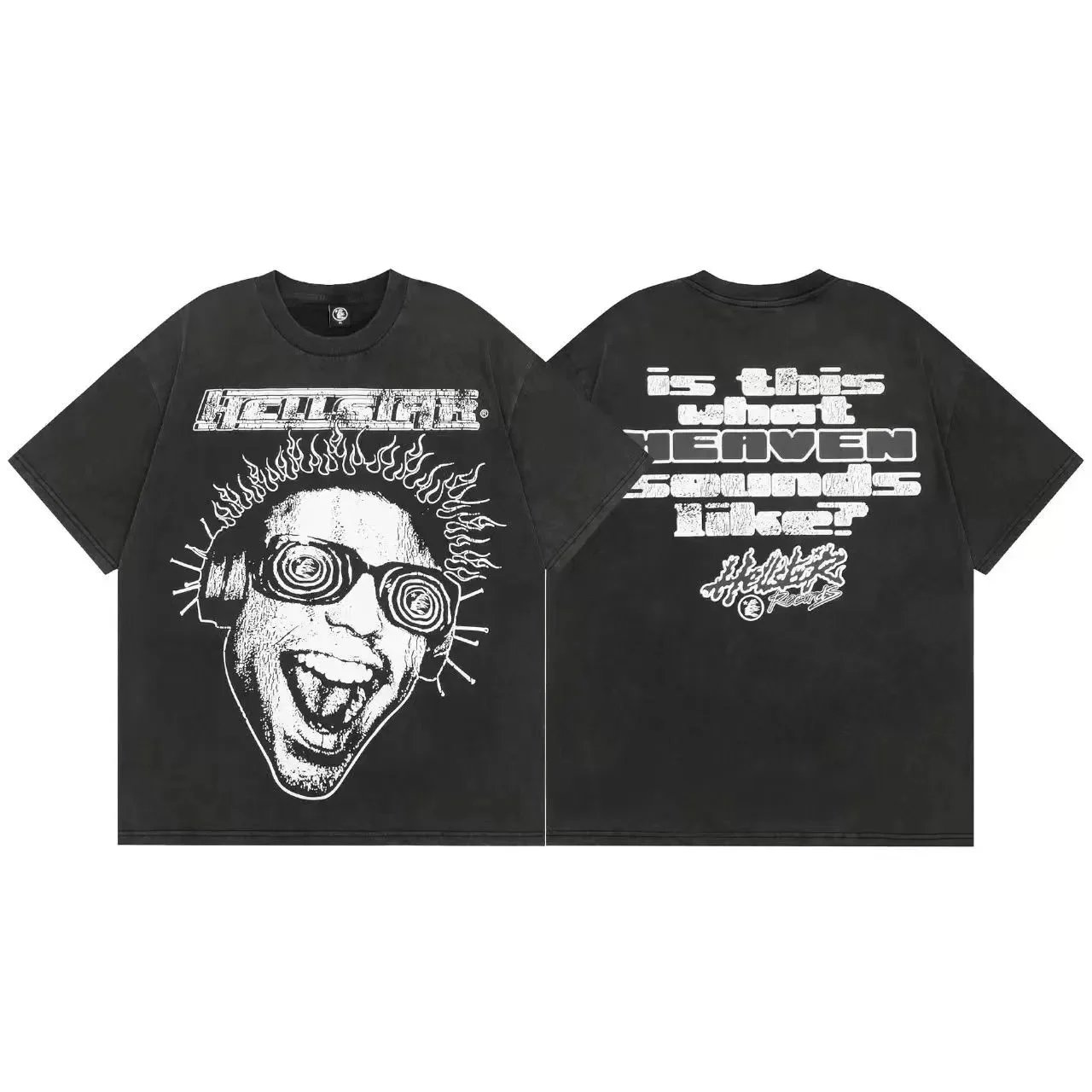 Hellstar Graphic Print Black Red White Purple Light Blue Streetwear T-Shirt