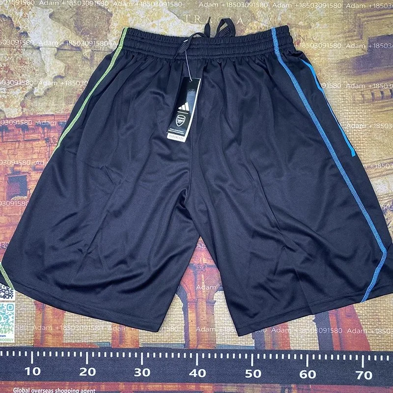 Adidas Black athletic shorts with contrast piping