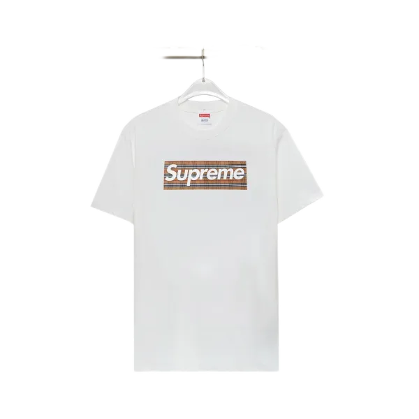 Supreme x Burberry Box Logo T-Shirt White - 1