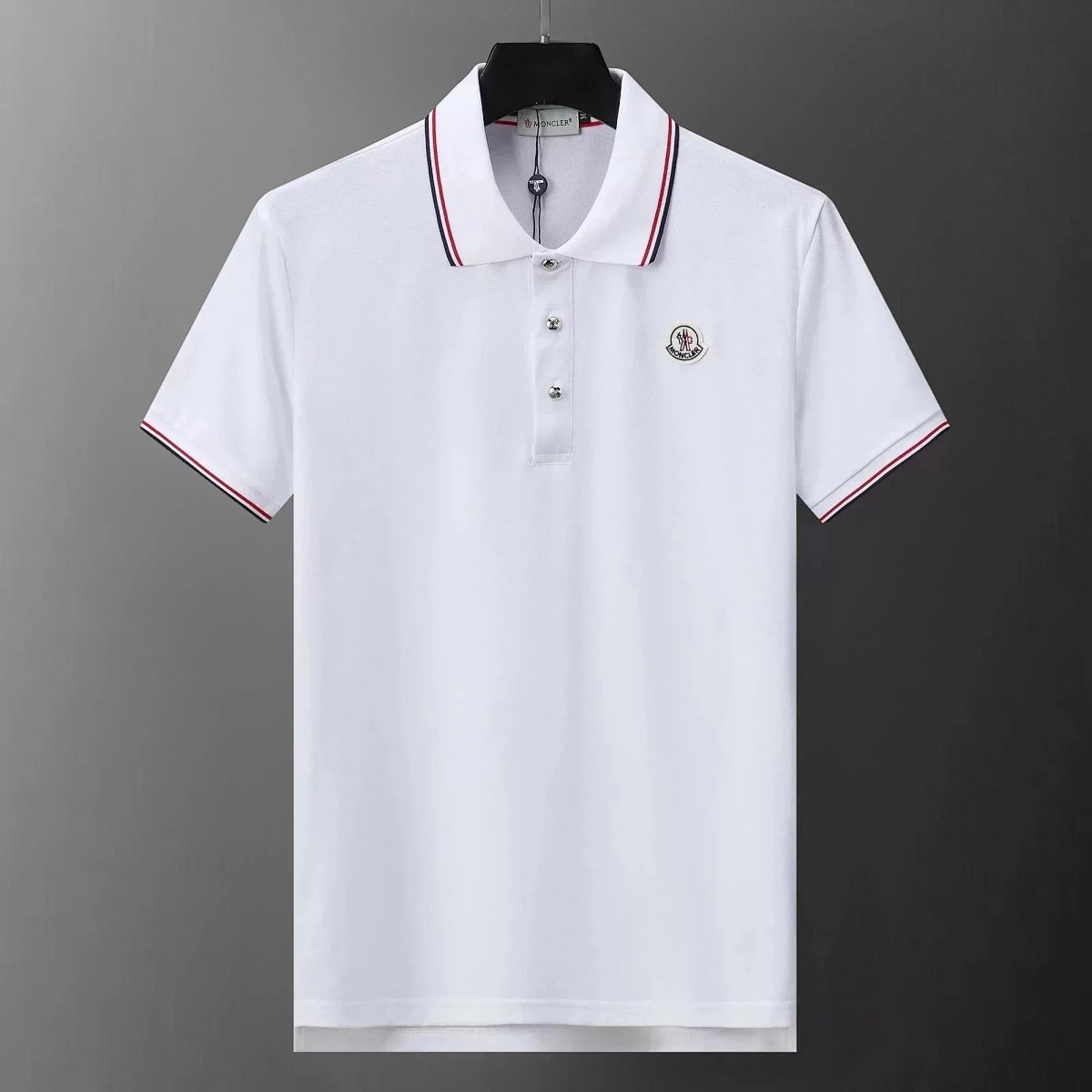 Moncler Logo Collar Polo Black Polo Shirt product detail 2 in Litbuy spreadsheet finds