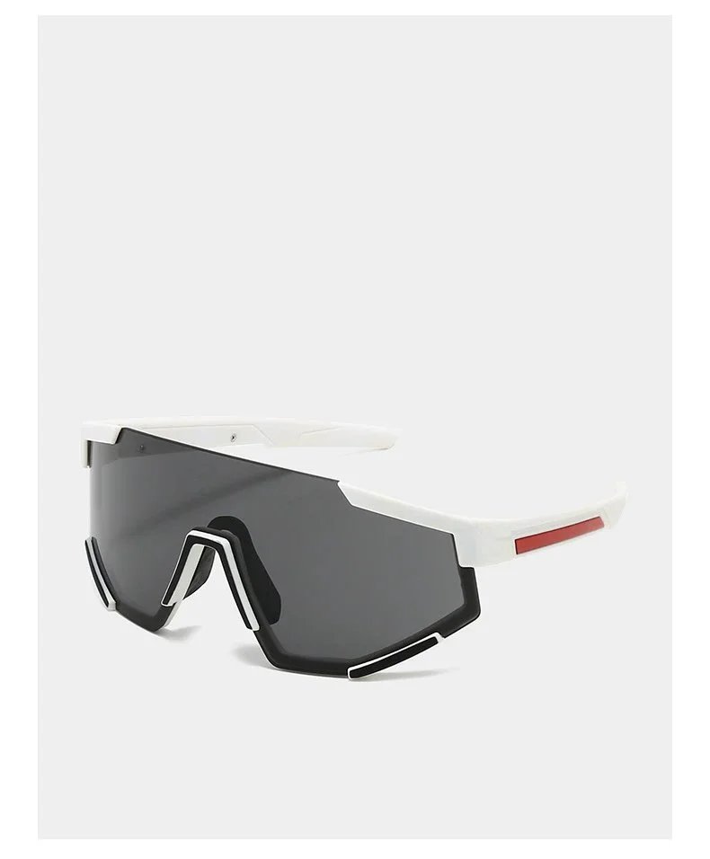 Design Geometric Frame White Sunglasses Eyewear - 6