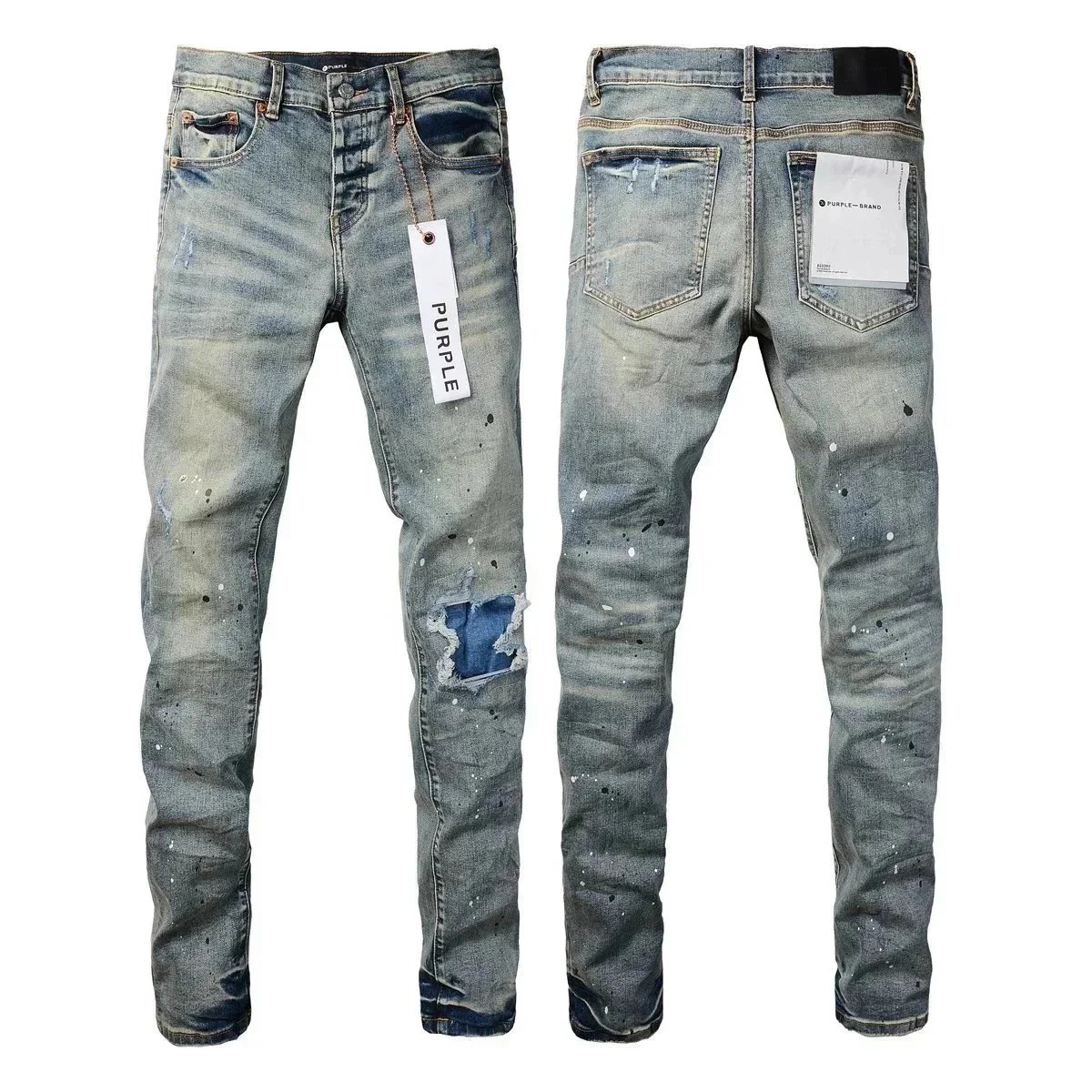 Purple Brand Purple Brand Distressed Slim Fit Jeans Blue