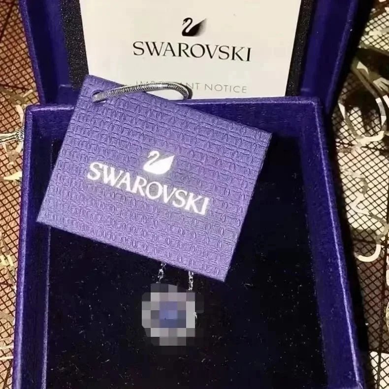 Swarovski Swarovski Crystal Necklace in Purple Box Packaging Purple