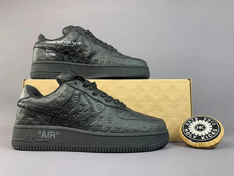 Louis Vuitton Nike Air Force 1 Olive Green Monogram Sneakers