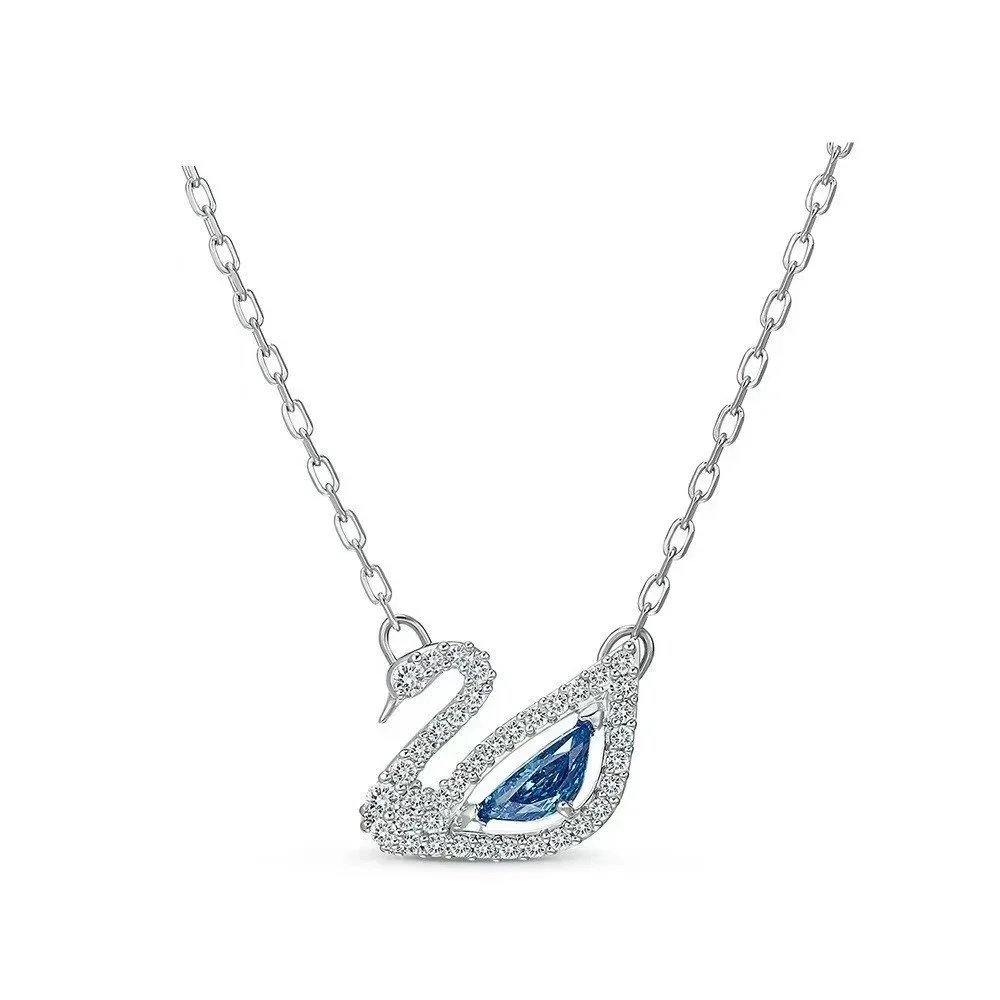 Swarovski Swarovski Swan Necklace with Blue Crystal Blue
